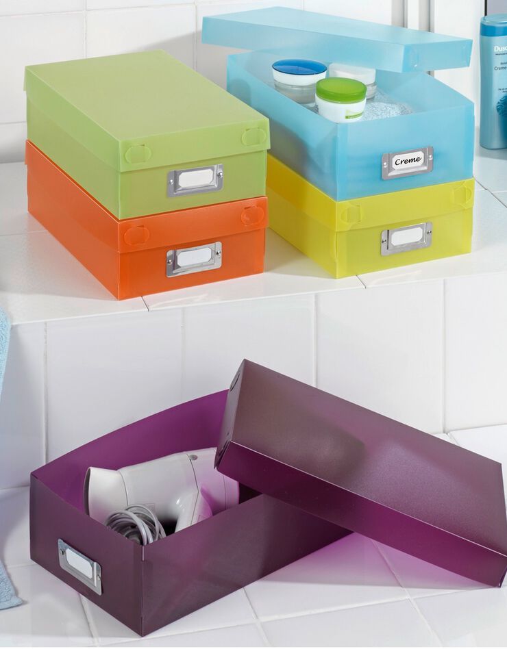 Boîte chaussures colorée étiquetée - lot de 5 (multicolore) Boîte chaussures colorée étiquetée - lot de 5 (multicolore)