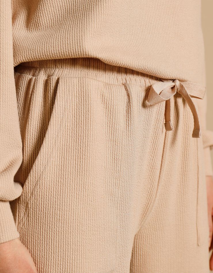 Pantalon large maille côtelée (noisette) Pantalon large maille côtelée (noisette)