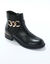 Boots élastiquée zippée, chaîne dorée  (noir)