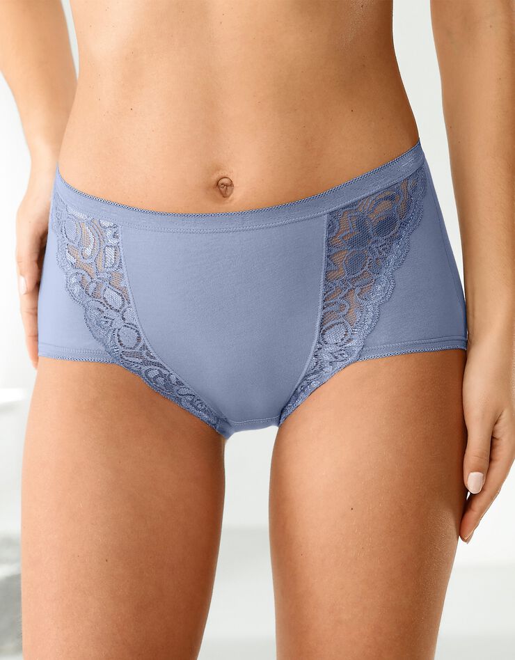Culotte super maxi dentelle - lot de 3 (corail + bleu + mauve) Culotte super maxi dentelle - lot de 3 (corail + bleu + mauve)