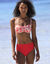 Haut de maillot de bain avec armatures Linao - forme bandeau (grenadine / écru)