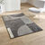 Tapis d&eacute;coratif motif g&eacute;om&eacute;trique (gris fonc&eacute;)