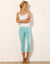 Corsaire 3/4 taille élastiquée (turquoise)