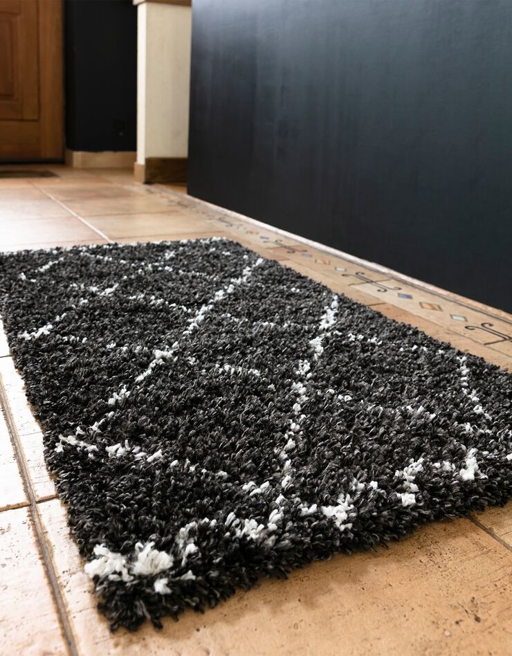 Tapis rectangulaire Saoura noir (noir)