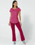 Legging trompette maille jersey (cerise)