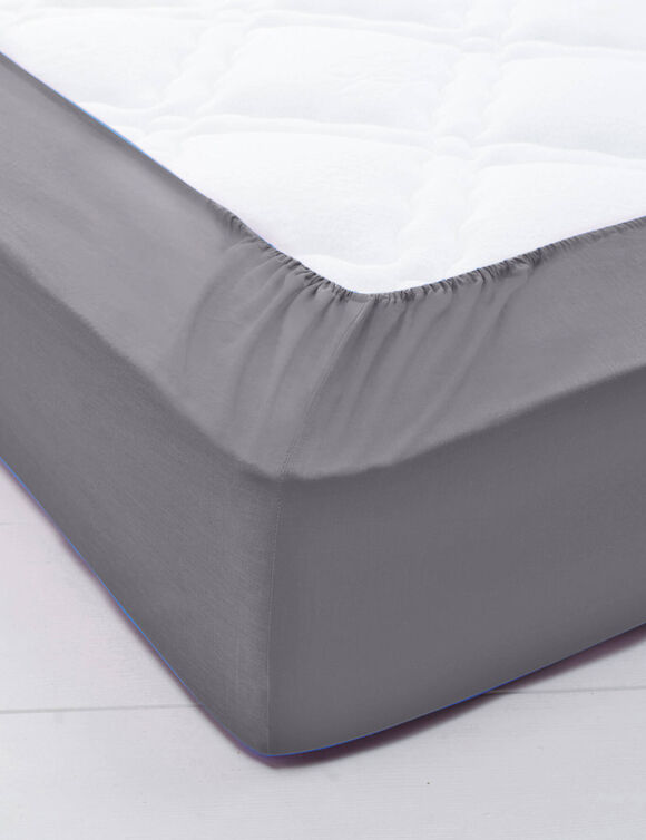 Drap-housse uni jersey bonnet 40 cm (anthracite)