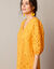 Robe broderie anglaise manches 3/4 (safran)