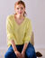 Pull col V, maille anglaise toucher doux (jaune pâle)