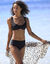 Haut de maillot de bain avec armatures Solaro - forme balconnet (noir)
