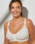 Soutien-gorge grand maintien ouvert devant, spécial "poitrine lourde" -  sans armatures (ivoire)