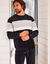 Pyjama tricolore velours manches longues (gris)