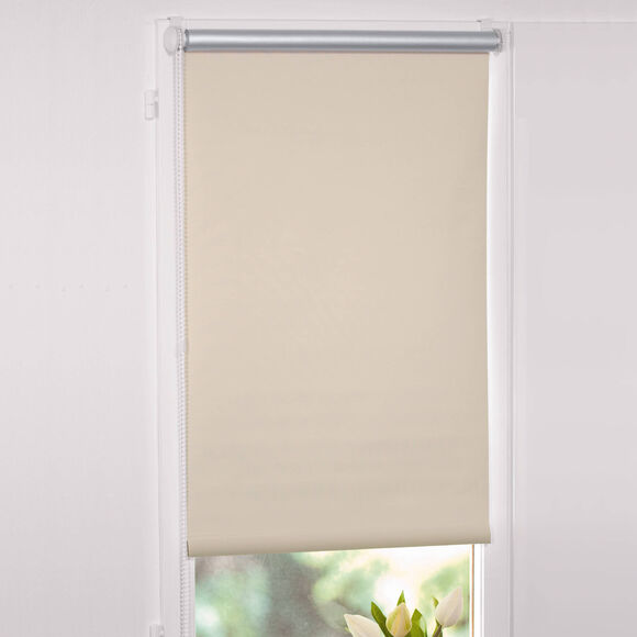 Store enrouleur occultant uni &agrave; clipser (&eacute;cru)