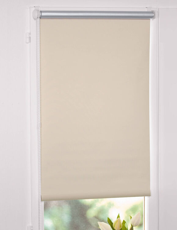 Store enrouleur occultant uni à clipser (écru)