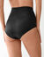 Gaine affinante maille satinée et tulle jacquard - maintien intense (noir)