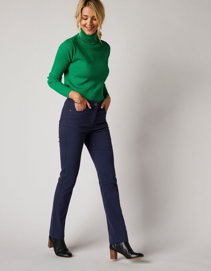 Pantalon droit, twill stretch (marine) Pantalon droit, twill stretch (marine)