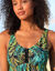 Haut de tankini imprimé asymétrique Cambuja (noir / vert)