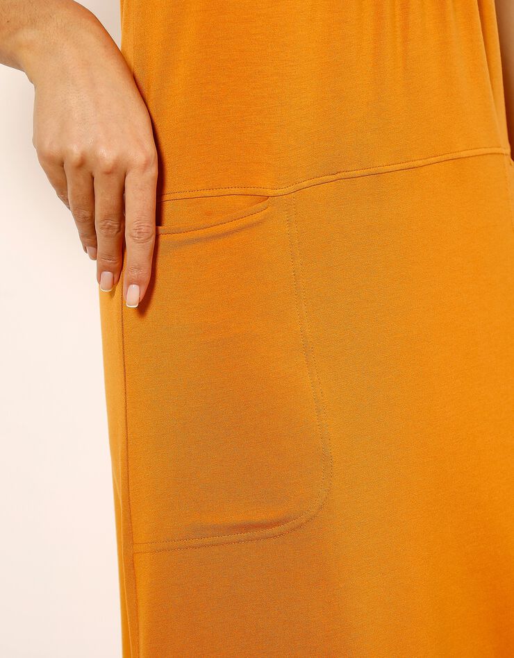 Robe "tee-shirt" sans manches unie (curry) Robe "tee-shirt" sans manches unie (curry)