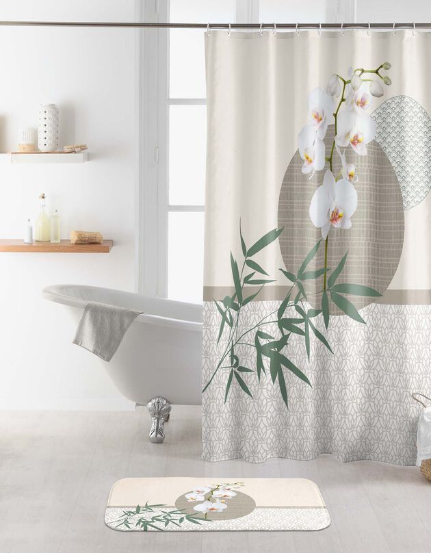 Rideau de douche imprimé orchidée (imprimé)
