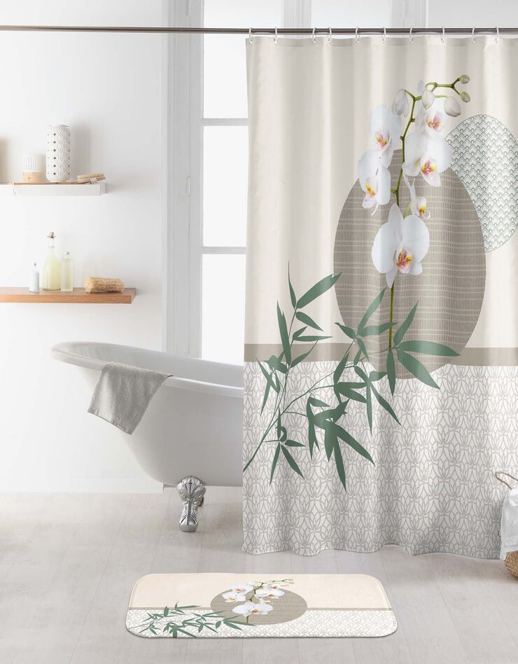 Rideau de douche imprimé orchidée (imprimé)