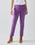 Pantalon 7/8ème fuselé uni (violet)