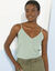 Caraco uni, viscose  (vert tilleul)