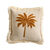 Coussin brodé palmier (naturel)