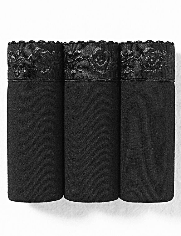 Culotte maxi effet ventre plat - lot de 3 (noir)