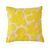 Coussin fleuri &eacute;ponge bouclette relief&eacute;e (jaune)