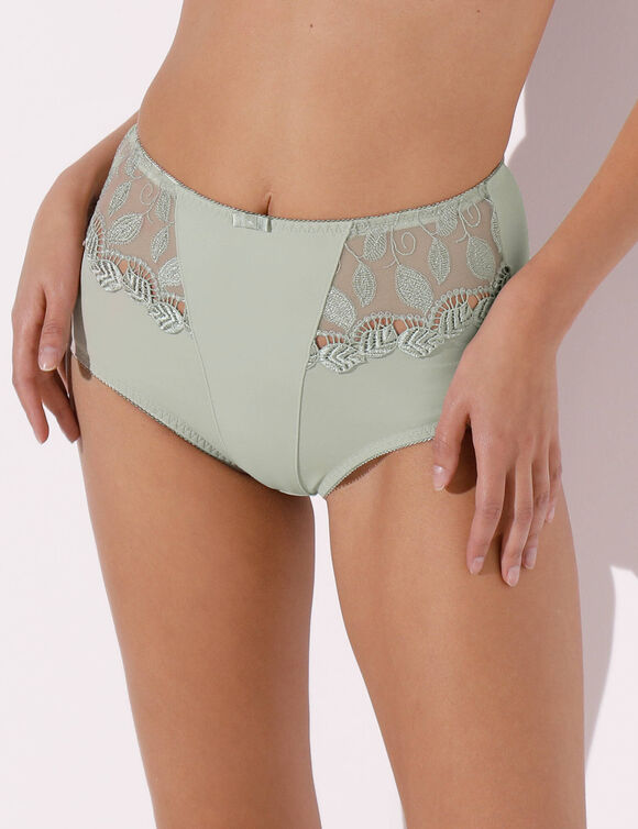 Gainette microfibre et guipure Rima - lot de 2 (tilleul)