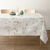 Nappe toile cirée imprimé végétal et papillons (beige / vert)