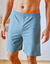 Short pyjama coton uni (bleu)