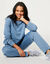 Pantalon jogging, molleton gratté (bleu jean)