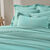 Linge de lit uni flanelle (lagon)