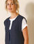 Gilet col rond sans manches (marine)