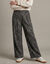 Pantalon large 7/8&egrave;me, taille haute, imprim&eacute; tachiste (noir)