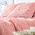 Jeté de lit uni style boutis Mélissa (bois de rose)