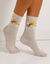Chaussettes fantaisie à motifs abeilles - lot de 3 (beige / jaune)
