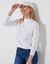 T-shirt col montant manches longues (blanc)