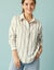 Chemise oversize Spécial Petites rayée (jaune / parme)