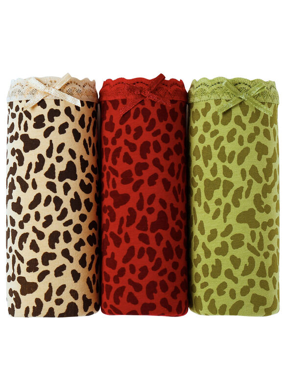 Culotte coton stretch forme maxi - lot de 3 (bordeaux + marron + vert)