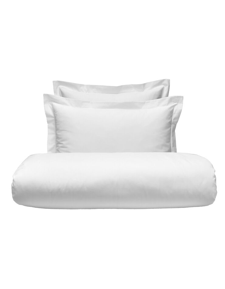 Linge de lit uni coton (blanc)