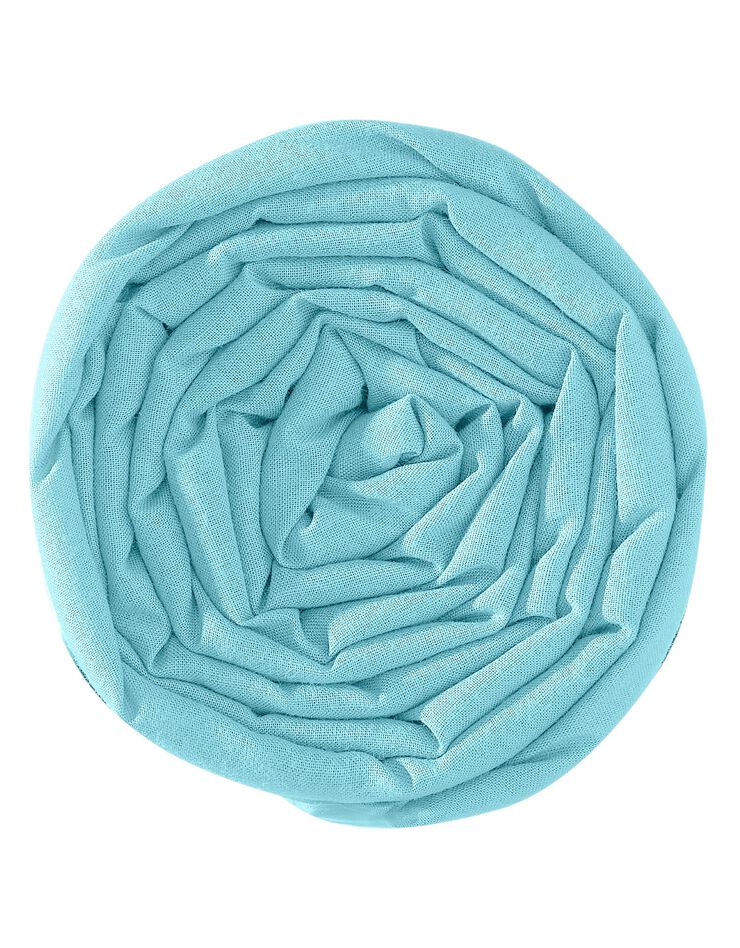 Drap-housse uni sommier articulé polyester-coton bonnets 26 cm (lagon)