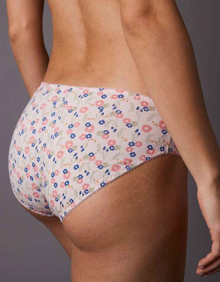 Culotte imprimée «fleurs» forme midi Casma - lot de 2 (poudre) Culotte imprimée «fleurs» forme midi Casma - lot de 2 (poudre)