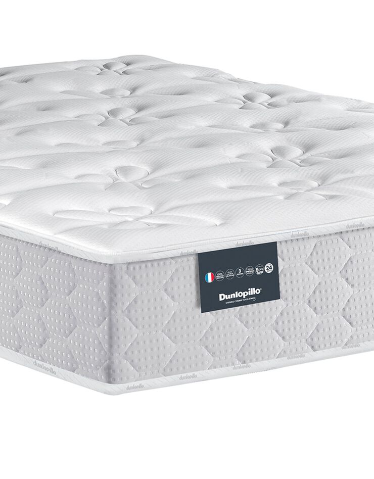 Matelas ressorts Dunlopillo® haut. 23 cm, confort ferme (blanc)
