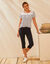 Legging corsaire uni maille stretch (marine)