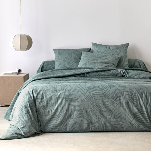 Linge de lit imprimé Marie coton (eucalyptus)