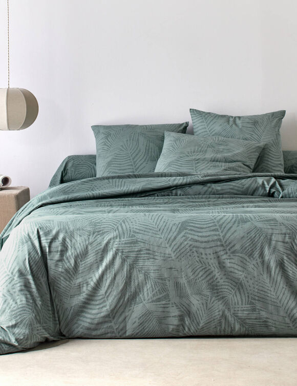 Linge de lit imprimé Marie coton (eucalyptus)