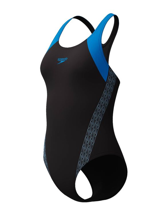 Maillot de bain 1 pièce Laneback (noir / bleu)