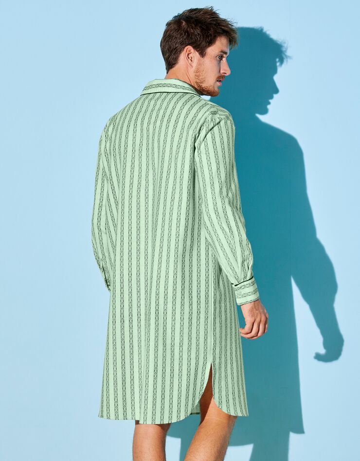 Chemise de nuit - pilou coton (vert) Chemise de nuit - pilou coton (vert)