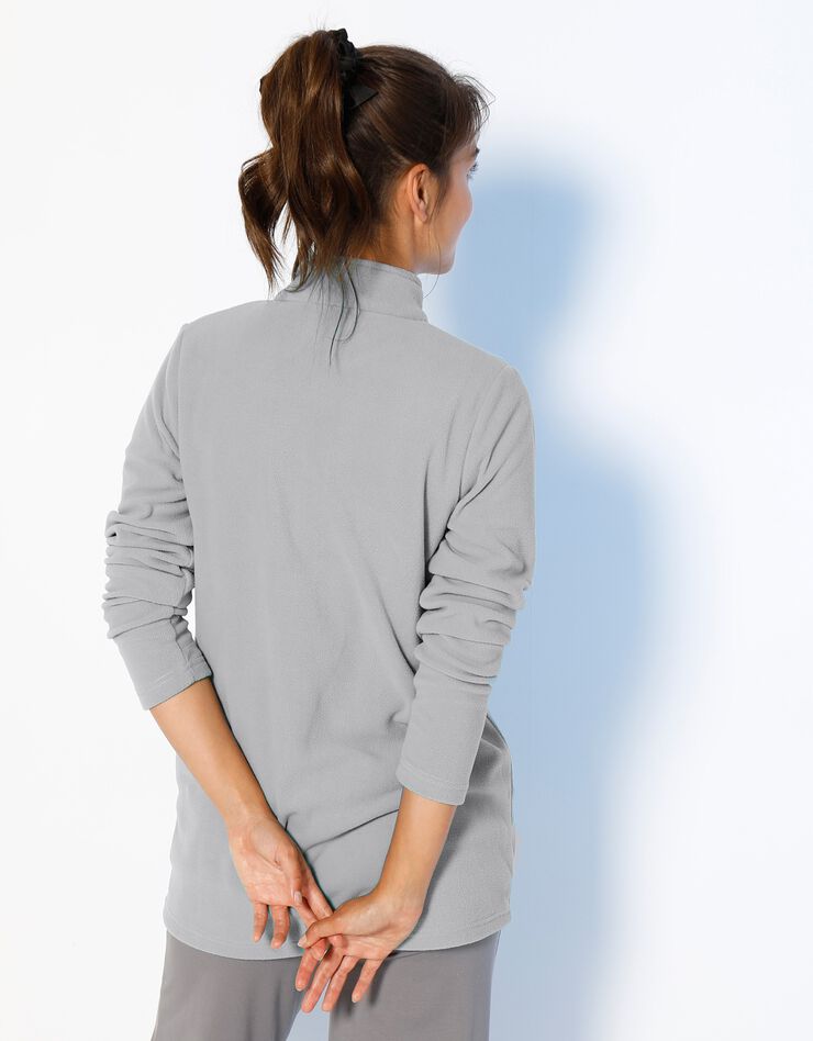 Veste polaire zippée manches longues (gris perle) Veste polaire zippée manches longues (gris perle)
